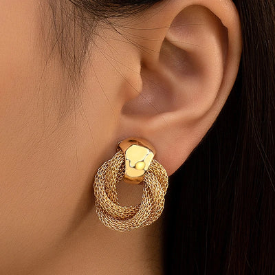 Infinity weave earrings